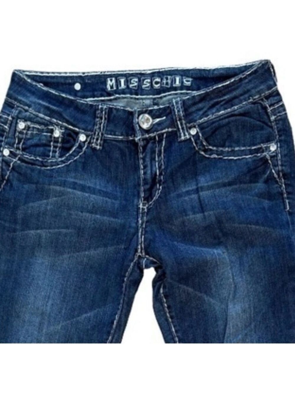 MISS CHIC Low Rise Bootcut Jeans Size 5 - Picture 2 of 13